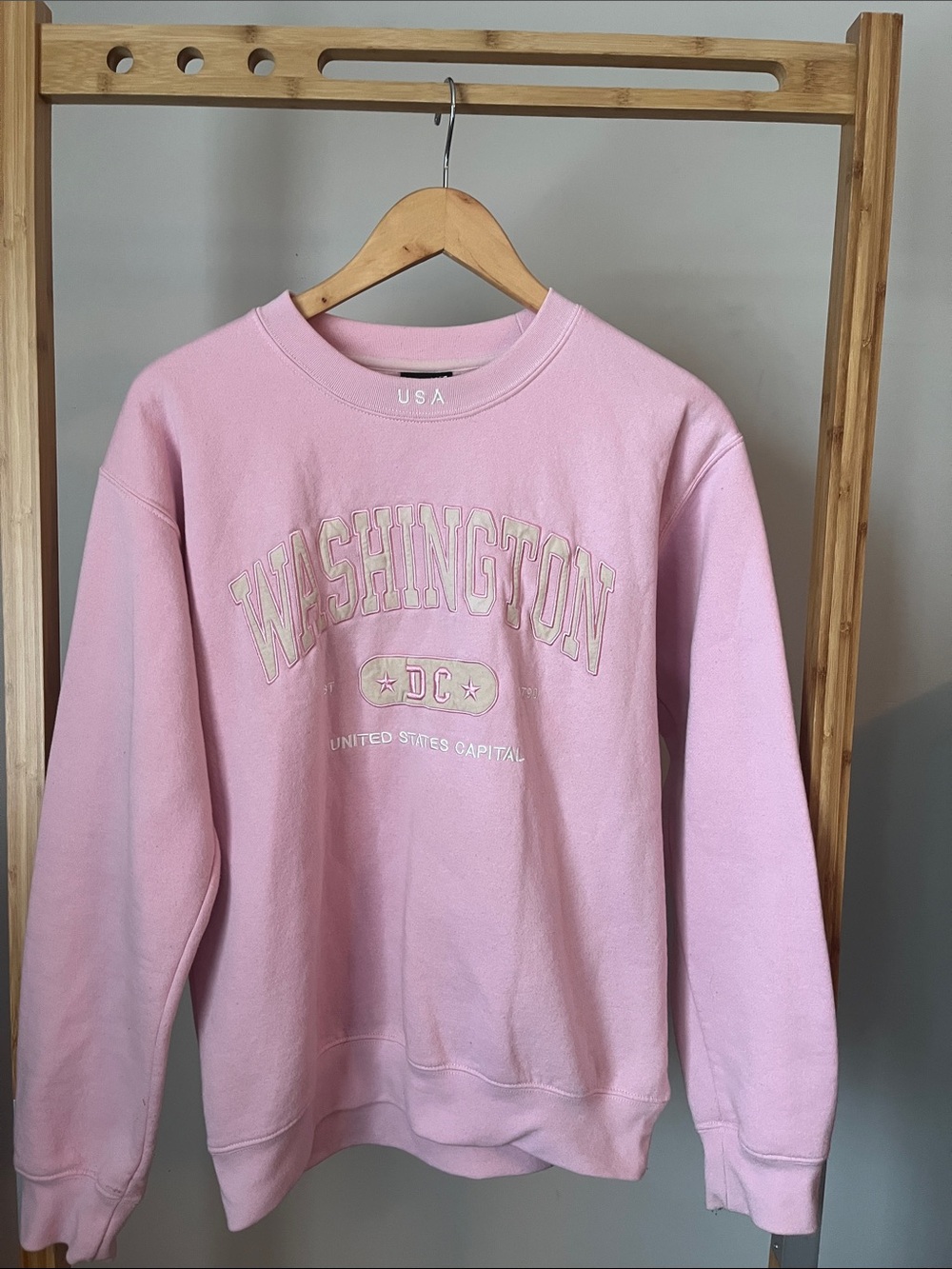 Washington D.C Crewneck Sweatshirt in Pink